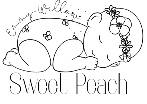 Little Baby Sleeping (Sweet Peach Logo)